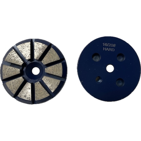 Vantage Product Diamond Grinding Disc for Trapezoid Grinders, 10 Segment, 16/20 Grit, Hard Bond M-TQC10SEG-1620H-Bevel