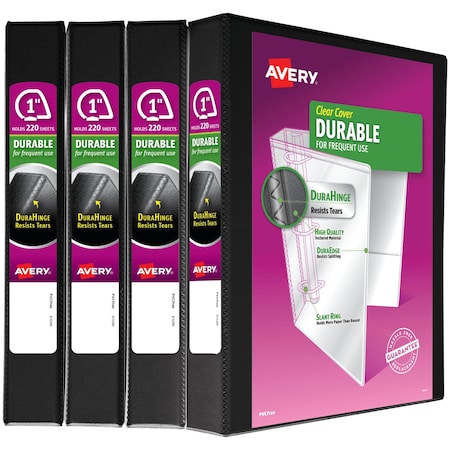 Avery Binders, Durable View 3 Ring, 1 In, PK4 05737