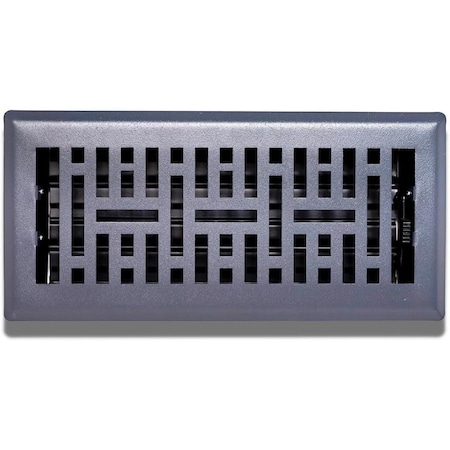 Sierra Grates 4 in. H X 14 in. W Powder Coat Steel, Granite Grey Floor Register MTR414-GRY