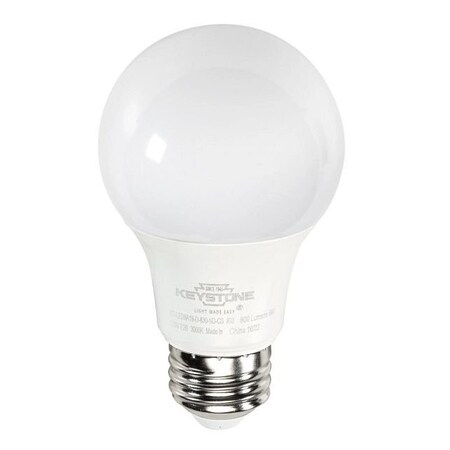 Keystone A19 Omni-Directional Bulb, 60W Equivalent, E26 Medium Base, 4000K, 80 CRI, Non-Dimming, Contractor S KT-LED9A19-O-840-ND-CS /G2