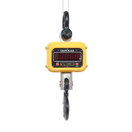 Vestil Steel Crane Scale 10 In. x 7 3/4 In. x 22 5/8 In. 10000 Lb. Capacity Yellow SC-10