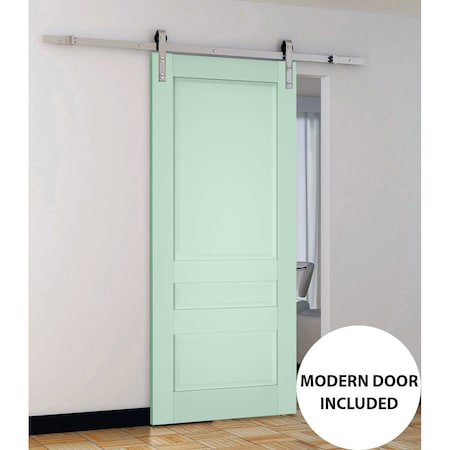 Sartodoors Sturdy Barn Door 28x84 Solid Core Modern Interior VEREGIO7411BD-S-OLI-2884