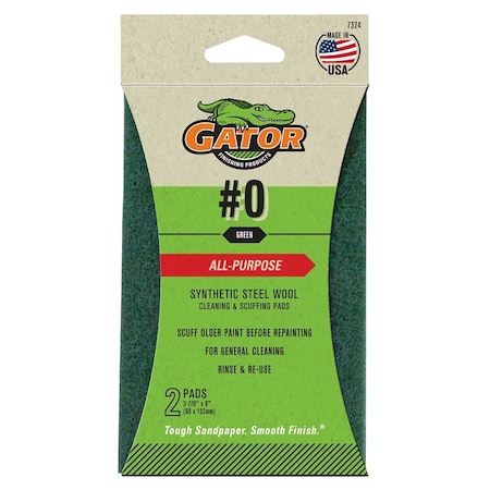 Ali SCUFFING PAD WOOL #0 SYNTHETIC STEEL, 2PK 7324