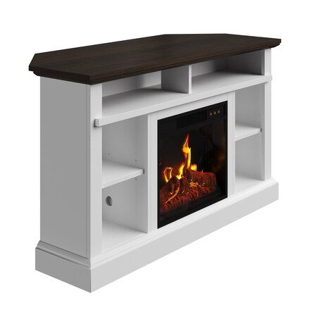 Northwest Corner TV Stand with Electric Fireplace Fits 55in TVs Console with Storage Cabinet 80-FPWF-M7