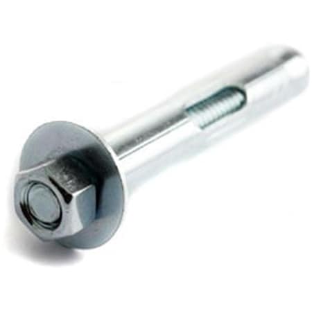 Brighton-Best Sleeve Anchor - 0.38 x 1.88 in. - Hex Nut with Washer - Steel - Zinc CR Plus 3 - Pack of 50, 50PK B2101352