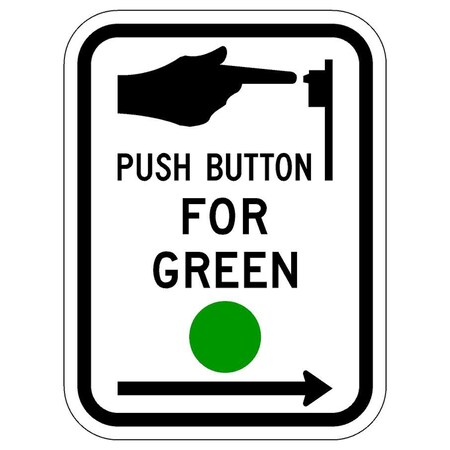 Sign Solutions Usa Traffic Sign, 9 in Width, Aluminum Sign, Vertical Rectangle DUS12HWT0912R10-4R