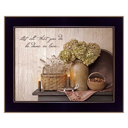Homeroots Done in Love 2 Black Framed Print Wall Art 404658