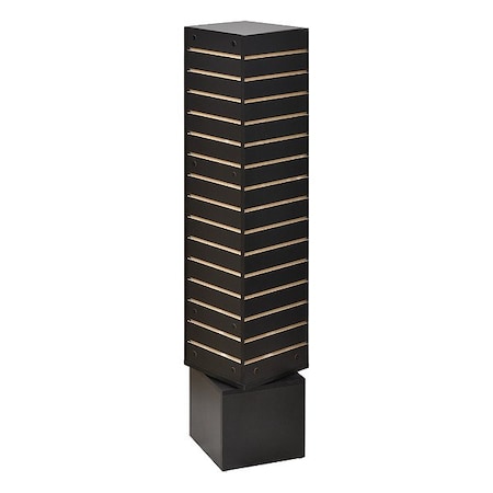 Specialty Store Services Slatwall Display, Black, 4-Way, 60 in H 3654BK