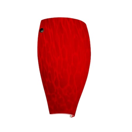 Besa Lighting Besa, Chelsea Wall Sconce, Red Cloud, Black Cap Finish, 1x8W LED 7043RC-LED-BK
