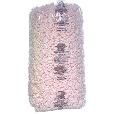 Bubblefast 3.5 cu. ft. Pink Anti-Static Packing Peanuts Popcorn made from 100% Recycled Material 3.5P