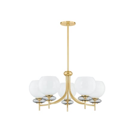 Mitzi Alexia 5 Light Chandelier 30 In. Aged Brass H909805-AGB