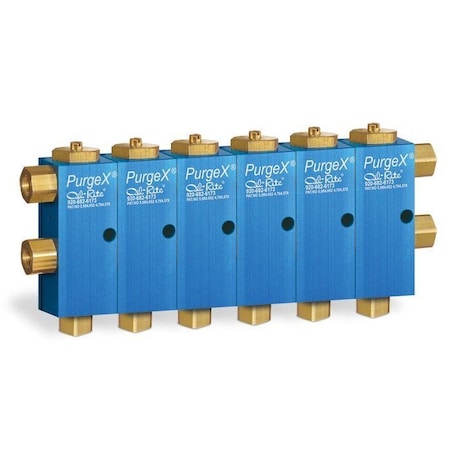 Oil-Rite PurgeX for Grease Dispensing - Air Operated w/2 Liquid and Air Connections - 1/8in. Female NPT, 6 B3352-406