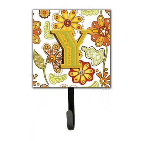 Carolines Treasures Letter Y Floral Mustard And Green Leash and Key Holder CJ2003-YSH4