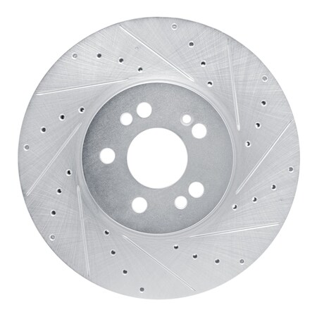 Dynamic Friction Co DFC Brake Rotor - Drilled and Slotted - Silver 631-63181R