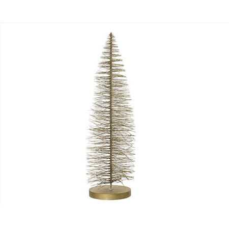 Decoris Gold Brush Mini Tree Table Decor 20 in. 687152