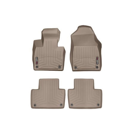 Weathertech Tan Front and Rear Floorliners, 2025 MINI Hardtop 4519131-457912