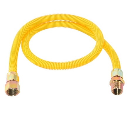 Eastman Gas Connector, 3/4 in, FIP x MIP, Stainless Steel, 48 in L, 5/8 in OD 30YE555448B