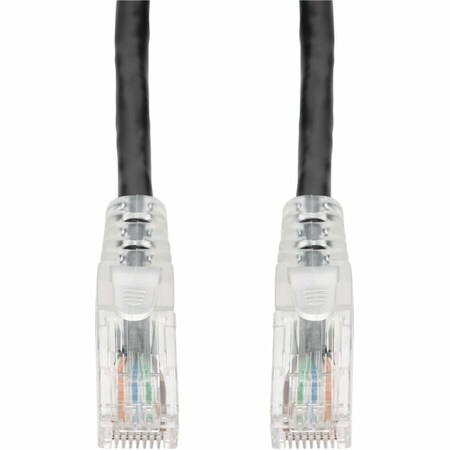 Add-On 100FT BLACK CAT 6 PVC ETHERNET CABLE SNAGLESS EASY CLEAR BOOT TAA RJ-45 M/M ADD-100FCAT6-BK-TAA
