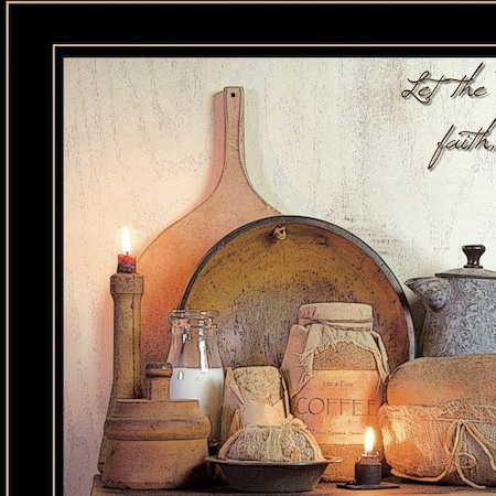 Homeroots Faith Hope and Love 2 Black Framed Print Kitchen Wall Art 406740