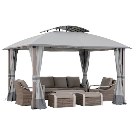 Sunjoy 11 ft. x 13 ft. Fremont Soft Top Gazebo A101018900