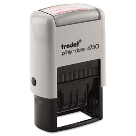 Us Stamp & Sign Trodat Economy 5in1 Stamp Dater SelfInking 1 5/8 x 1 Blue/Red E4754