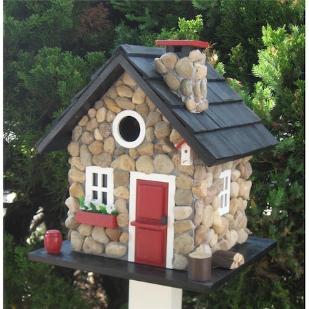 Home Bazaar Cottage Charmer Series Windy Ridge House - Stone-Red-Black CC-2024