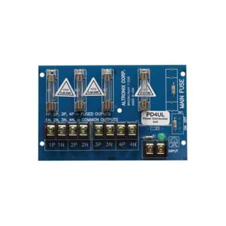Altronix Power Dist Module 4 Output PTC PD4ULCB