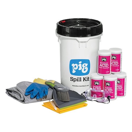 Pig Spill Kit, 1 gal Volume Absorbed per Kit, Not Applicable Capacity, Bucket KIT602
