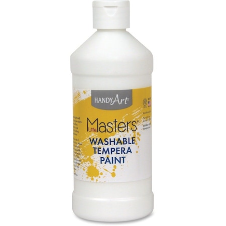Handy Art Little Masters™ Washable Tempera Paint, White, 16 oz., PK6 211-705