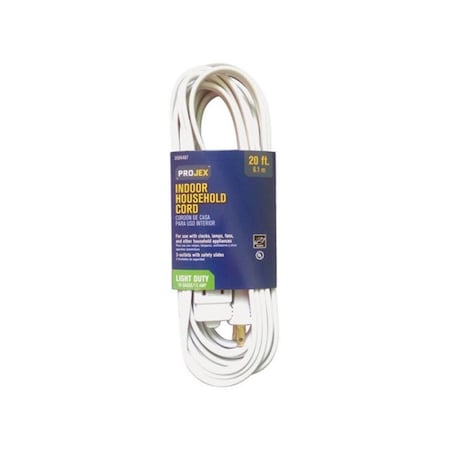 Projex FW20320FT09P General Purpose Indoor 16 Gauge by 2 SPT Extension Cord White 3504487