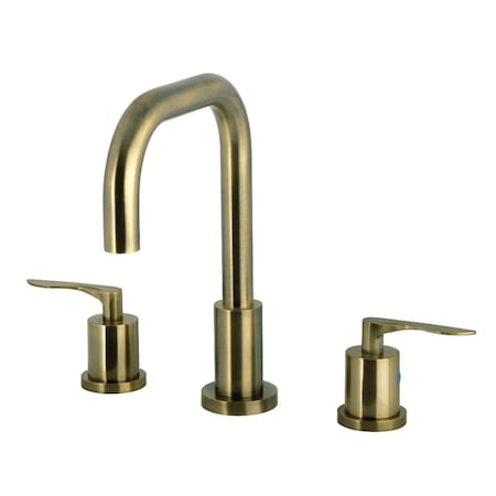 Kingston Brass Widespread Bathroom Faucet with Brass Pop-Up, Antique Brass FSC893SVLAB