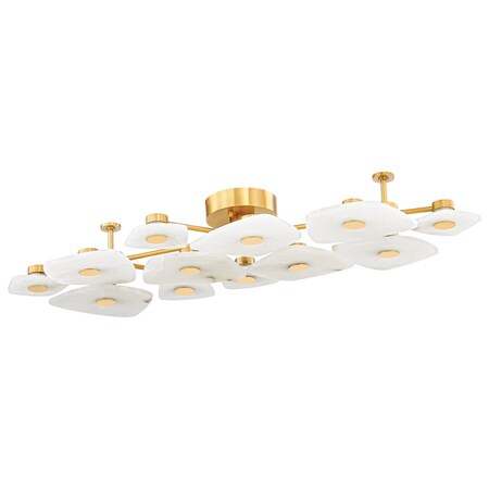 Hudson Valley Lighting Holmdel 12 Light Semi Flush 54 In. Aged Brass 7854-AGB