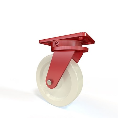 Hamilton Ergo-X2 Swivel Caster, 8" x 2" White Nylon Wheel, 1/2" Sealed Precision Ball Bearings S-ERGO-8WNB