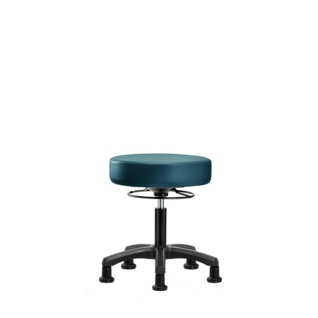 Blue Ridge Ergonomics Vinyl Mini-Stool, Desk, Glides, Royal BR-VDHMS-RG-RG-8801