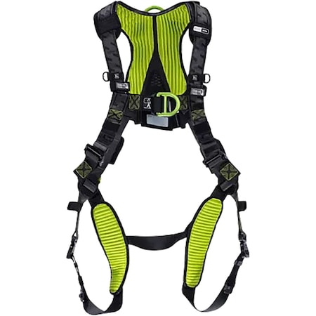 Miller Premium Full-Body Harness, w/Lightweight Aluminum Hardware, 5 Points of Adjustment, w/Back D-Ring, and H7IC1A3