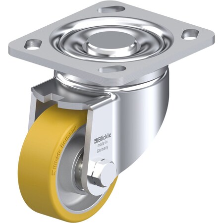 Blickle Swivel Plate Caster, PU, 3-1/8", 400 lb. LH-ALTH 80K-14