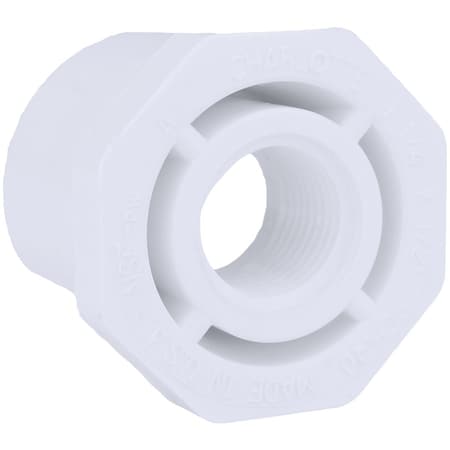 Charlotte Pipe And Foundry 1-1/4'' SPG x 1/2'' FPT Schedule 40 PVC Bushing PVC 02108 0900HA