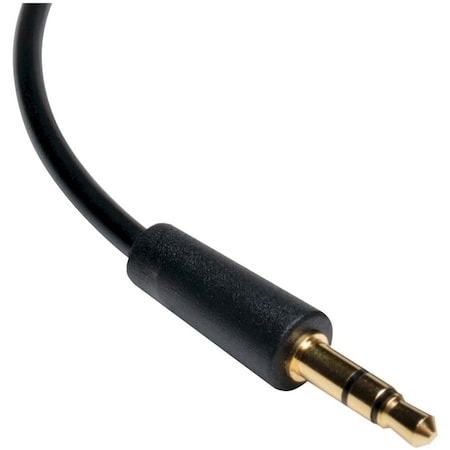 Tripp Lite 3FT MINI STEREO AUDIO CABLE WITH ONE RIGHT ANGLE PLUG 3.5MM M/M 3INCH P312-003-RA
