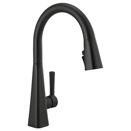 Delta Lenta: Single-Handle Pull-Down Kitchen Faucet 19802Z-BL-DST