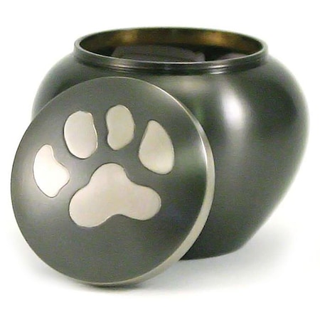 Jorgensen Laboratories Jorvet Single Paw Odyssey Urn, Small, Slate/Pewter J0316SPS