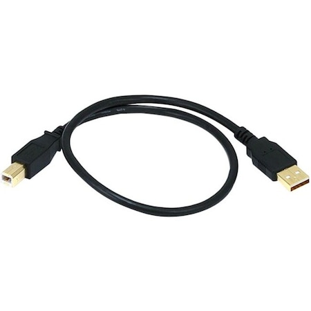 Monoprice 1.5ft USB 2.0 A Male to B Male 28/24AWG Cable - (Gold Plated) 5436