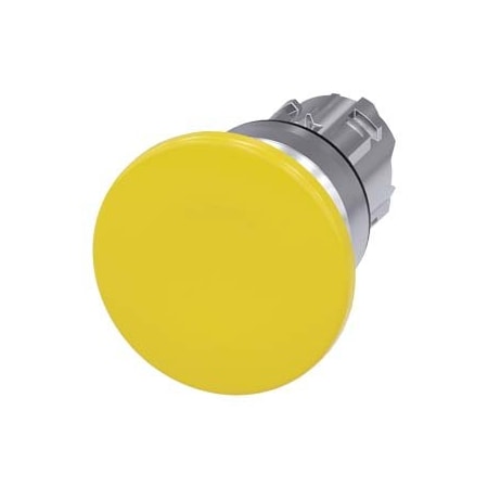 Siemens Mushroom pushbutton, 22 mm, round, metal, shiny, yellow, 40 mm 3SU1050-1BD30-0AA0-ZY19