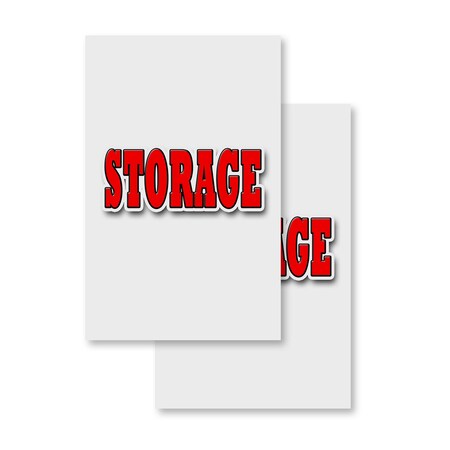 Signmission Storage, Vinyl Decals Only 24 Inch x 36 Inch, Vinyl Decal, 2PK DSB-2436-2PACK-Storage