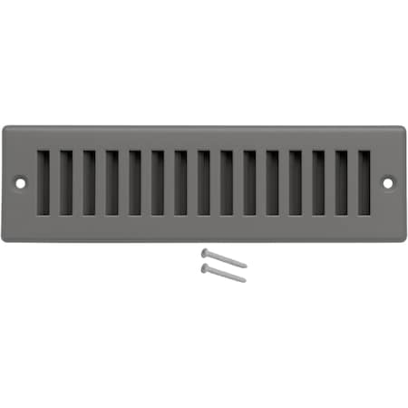 Sierra Grates 2 in. H X 10 in. W 2-Way 45 Degree Louvered, Steel, Grey Toe Space Grille TSG210-GRY