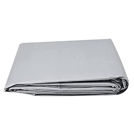 Tarps Now Heavy Duty Tarp, 6 ft x 10 ft, 12 Mil, Silver, Reinforced Polyethylene CSP12S-0610