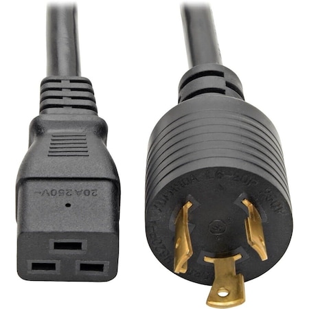 Eaton Tripp Lite Series Power Cord, C19 to NEMA L6-20 - Heavy-Duty, 20A, 250V, 12 AWG, 12 ft. 3.66 m, P040-012
