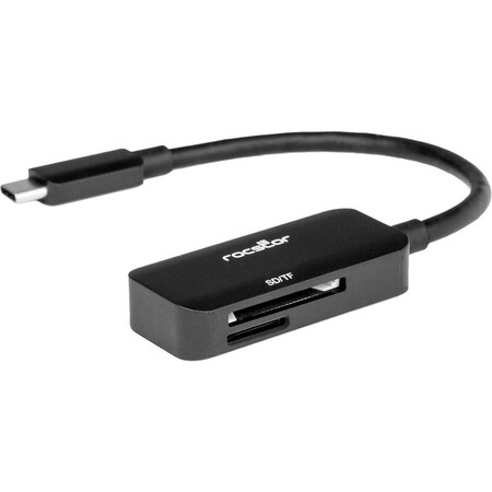Rocstor USB-C EXTERNAL MEMORY CR MULTI MEDIA - SDHC MICROSD - BLACK Y10A252-B1