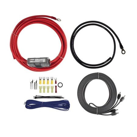Sparkmeuptoo V8 SERIES 8-Gauge 600W Amp Installation Kit with RCA Cables, Black & Red SP3754855