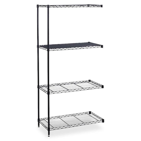 Safco Wire Shelving, 24"D x 36"W, Black 5289BL