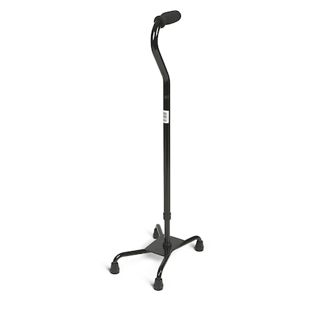 Medline Aluminum Quad Cane with Large Base, 300 lb. Weight Capacity, Black MDS86228H1